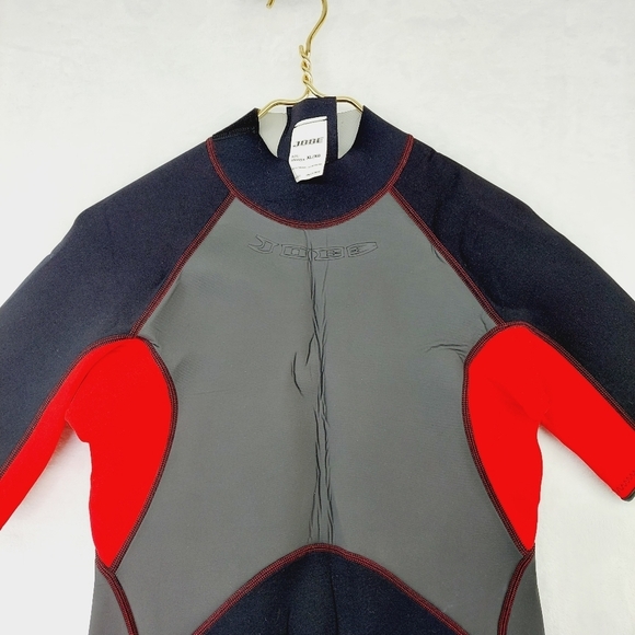 Jobe Gray and Red Kids Shorty Elastic Swim Nylon Wetsuit P776 - Picture 2 of 11
